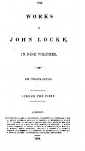 The Works of John Locke  vol     An Essay concerning Human    