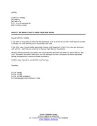 business letters templates