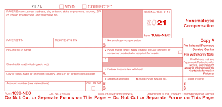 the return of irs form 1099 nec stees