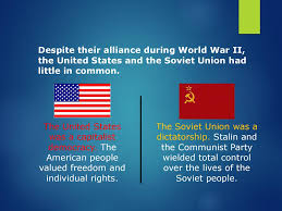 60fps / soviet union vs u.s.a. Despite Their Alliance During World War Ii The United States And The Soviet Union Had Little In Common The United States Was A Capitalist Democracy Ppt Download