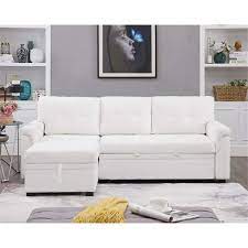 maykoosh white velvet sofa sleeper