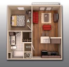 1 Bedroom Apartment House Plans