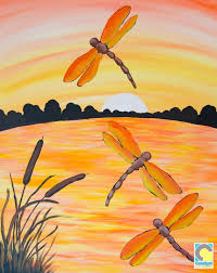 Dragonfly Pond Diy Paint Kit Sip And