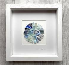 Sea Glass Art Shades Of Green And White