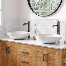 bathroom with a new vessel sink