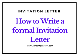 invitation letters i tips suggestions