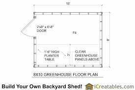 8x10 Greenhouse Shed Plans Icreatables
