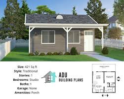 Bed 1 Bath House Construction Plans