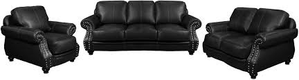 Black Rolled Arm Sofa Loveseat