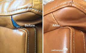 sofa repairs with leather sching