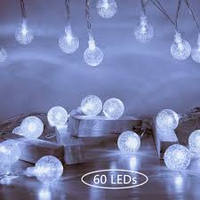 Ollny Globe String Lights 33ft 60 Leds Cool White Plug In For Christmas Bedroom Indoor Outdoor Fairy String Lights With Remote And Timer For Wedding