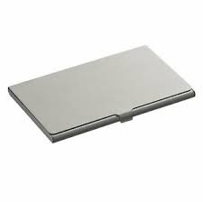 The elegant marbled cardholder is a unique touch to showcasing your business cards. Metal Business Card Holder Credit Coins Slim Snap Shut Pocket Wallet Id Gift New Ebay