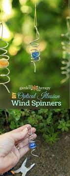 Garden With A Diy Wind Spinner