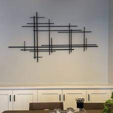 Metal Wall Decor With Vertical Lines