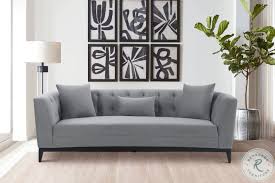 Melange Gray Velvet Living Room Set