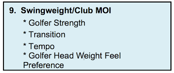 what swing weight should your clubs be