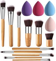 bamboo makeup brushes set professional