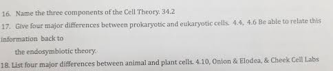 three components of the cell theory