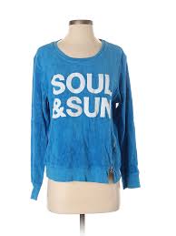Details About Soul Cycle Women Blue Sweatshirt Sm