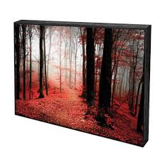 Crimson Forest Framed Canvas Wall Art
