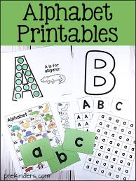 Alphabet Printables For Pre K Preschool Kindergarten