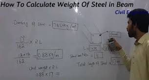 beam steel weight calculation