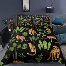 Leopard Comforter Cover Cheetah Duvet