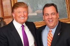 Image result for pictures of donald trump with chris christie