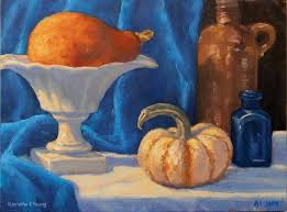 Oil Painting Of Fall Pumpkins