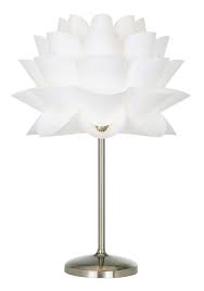 Possini Euro Design White Flower Acrylic Shade Table Lamp