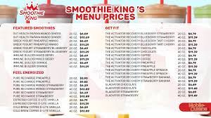 updated smoothie king full menu s