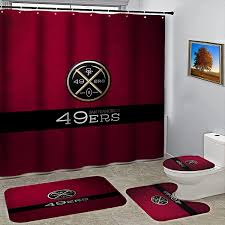 san francisco 49ers 4pcs bathroom rugs