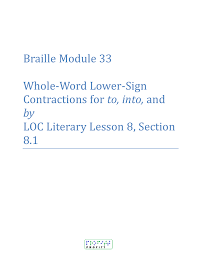 Braille Module 33 Loc 8 Manualzz Com