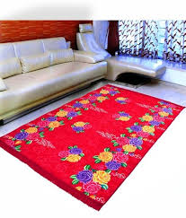 home elite fiber carpet 5x7 feet red