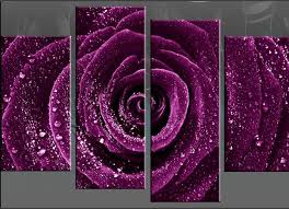 Purple Wall Art Purple Roses Purple Decor
