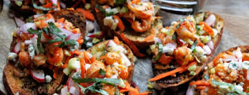 buffalo langostino lobster bruschetta