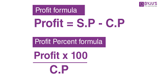 profit formula profit percene