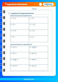 Logarithmic Worksheets Pdfs
