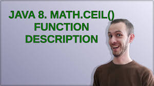 java 8 math ceil function