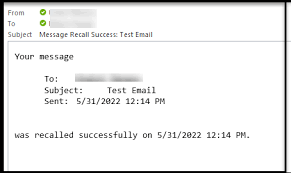 unsend or recall an email in outlook