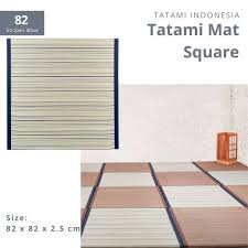 promo tatami square stripes blue