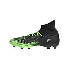 These laceless soccer cleats have a soft textile upper with a mid cut that supports your ankle. Adidas Predator 20 3 Fg Grun Weiss Gruen