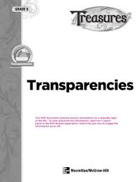 Transparencies Treasures Macmillan Mcgraw Hill