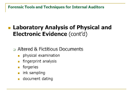 Forensic Tools And Techniques For Internal Auditors Ppt