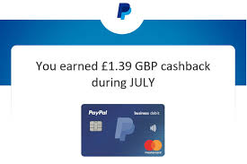 paypal business debit card cashback