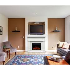 in shelby electric fireplace mantel