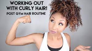 I don't add any product usually thx to being a sweaty workout person my sweat is enough to reactivate the curls. Working Out With Curly Hair Post Gym Hair Routine Biancareneetoday Youtube