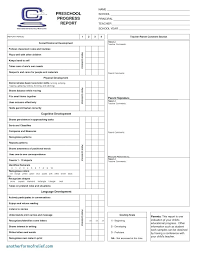 Middle School Report Card Template Free Kindergarten Assessment And