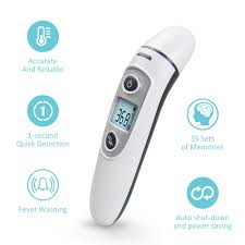 Kcasa New Infrared Thermometer Temperature Sensor Ir Digital Lcd Forehead And Ear Non Contact For Adults Baby Body Care Thermometer Fever Measurement