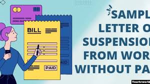 sle letter of suspension from work